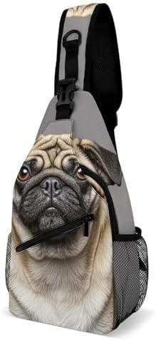 WSOIHFEC animal pug dog crossbody sling bag