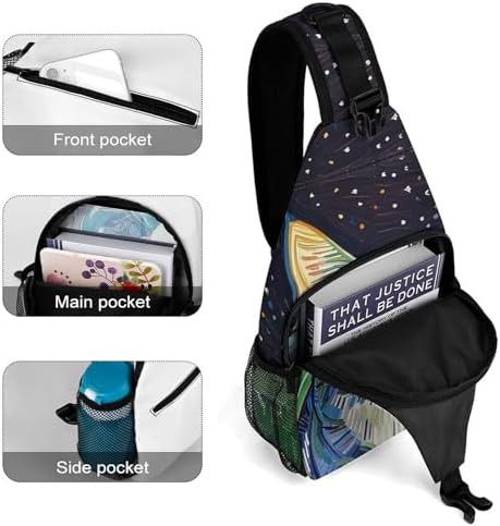 Galaxy Cat Oil Painting Sling Bag — photo 4