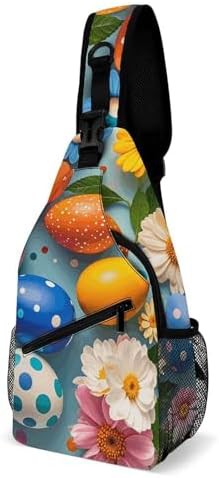 Polka dot eggshells crossbody sling pack