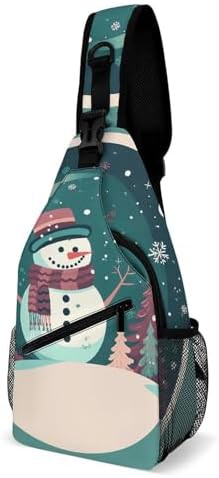 Cartoon Snowman Winter Sling Bag