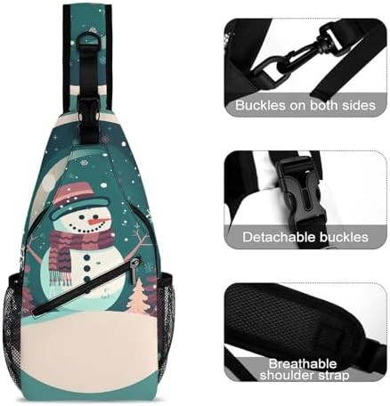 Cartoon Snowman Winter Sling Bag — photo 4