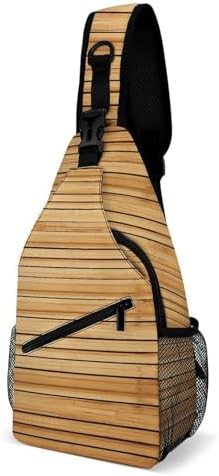 Board texture crossbody daypack bag