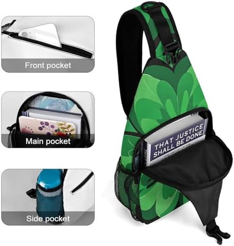 Green shamrock crossbody sling bag — photo 4