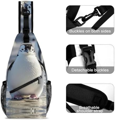 WSOIHFEC cute penguin traveling sling bag — photo 3