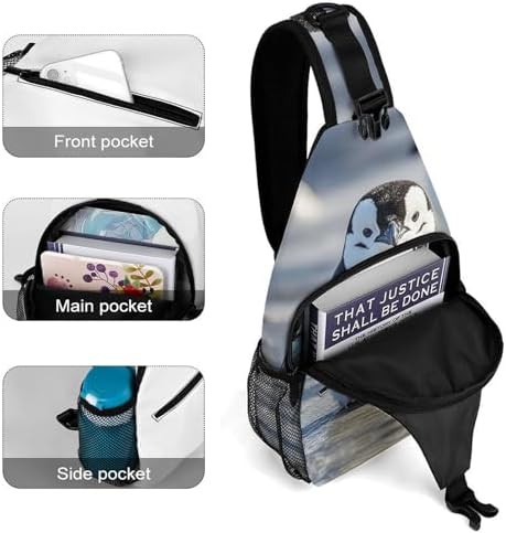 WSOIHFEC cute penguin traveling sling bag — photo 4