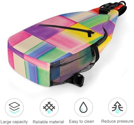 Rainbow geometric square sling bag — photo 5