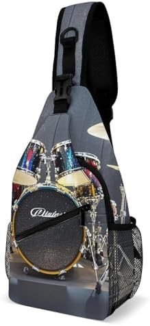 Cool drum set graphic sling pack