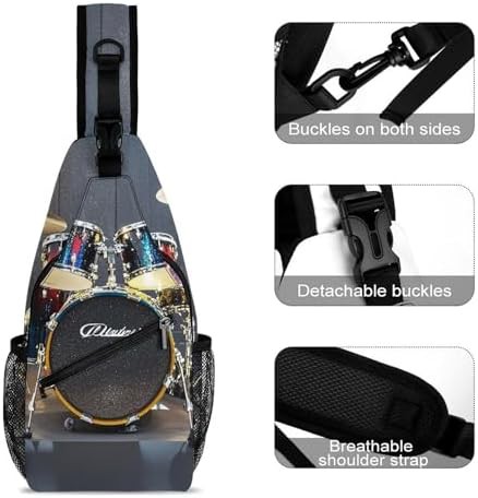 Cool drum set graphic sling pack — photo 3