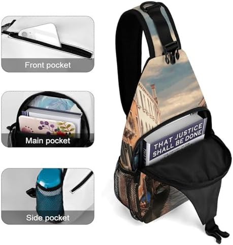 WSOIHFEC Venice canal view hiking sling bag — photo 4