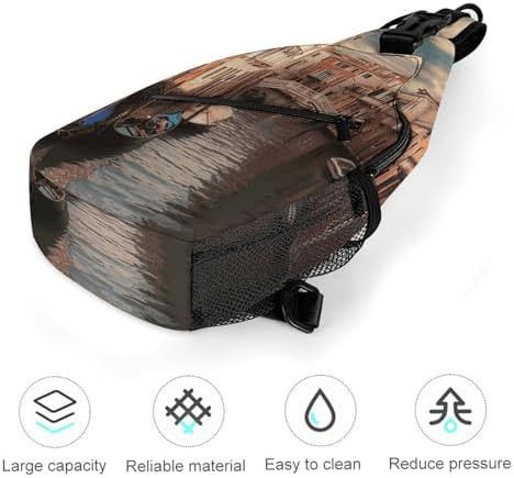 WSOIHFEC Venice canal view hiking sling bag — photo 5
