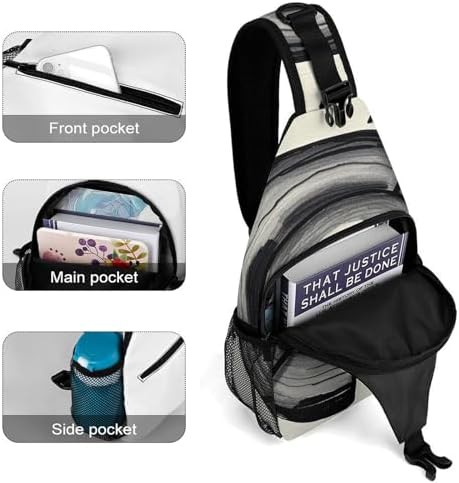 Black sketch traveling sling backpack — photo 4