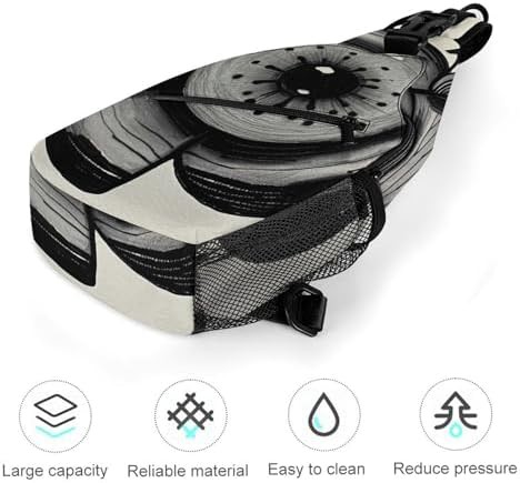Black sketch traveling sling backpack — photo 5