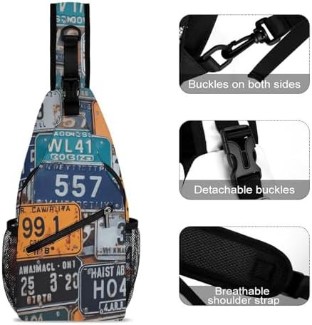 License plate crossbody sling pack — photo 3