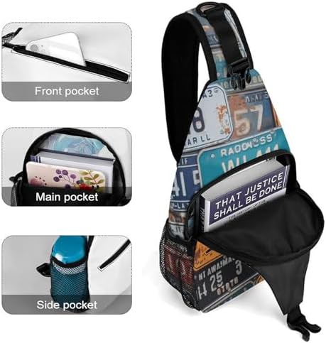 License plate crossbody sling pack — photo 4