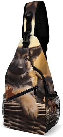 Little German Shepherd dog sling backpack