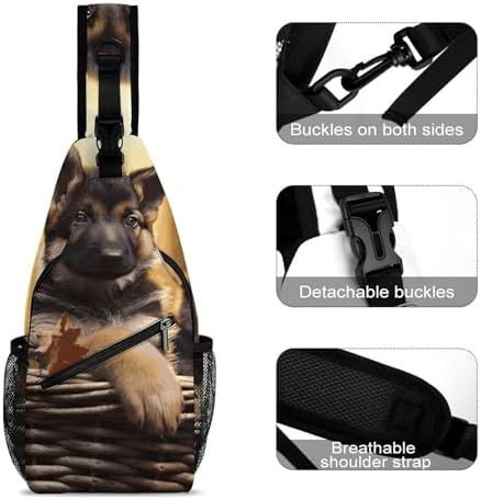 Little German Shepherd dog sling backpack — photo 3