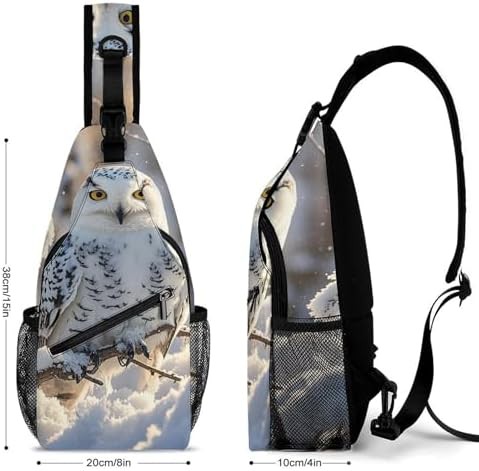 Winter white owl chest sling pack — photo 3