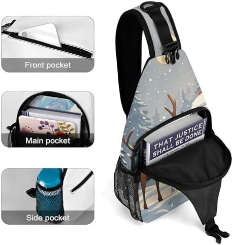Santa Claus and Deer Sling Bag — photo 4