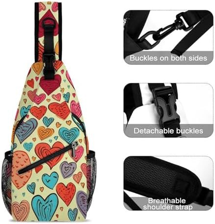Colorful heart pattern sling pack — photo 3