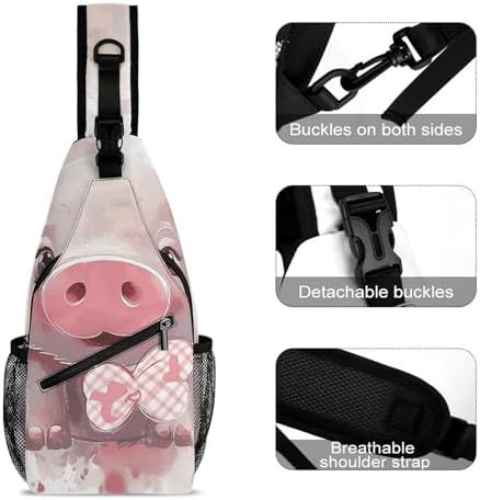 Smiling face pattern sling backpack — photo 3