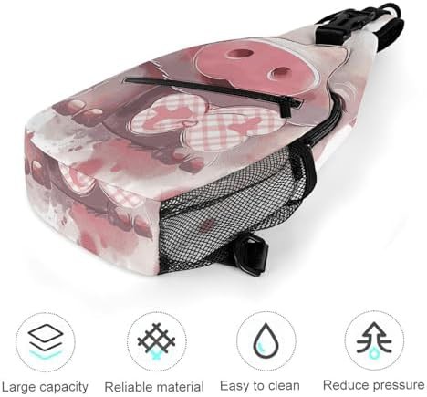 Smiling face pattern sling backpack — photo 5