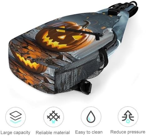 Ghost jack-o-lantern sling backpack — photo 5