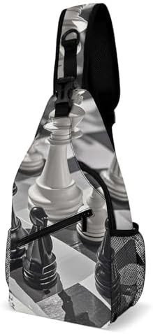 Black and White Chess Sling Backpack