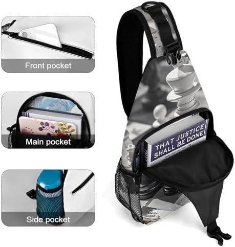 Black and White Chess Sling Backpack — photo 4