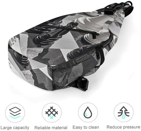 Black and White Chess Sling Backpack — photo 5