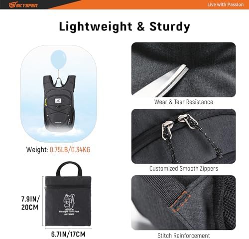 Packable 15l daypack with 20l tote backpack — photo 3