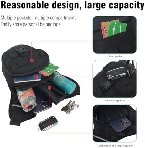 Black waterproof motorcycle thigh bag — photo 4