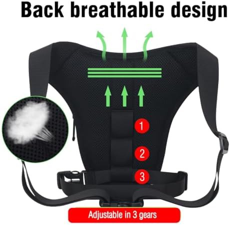 Black waterproof motorcycle thigh bag — photo 5