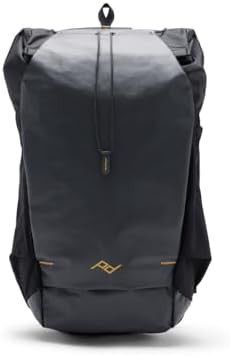 Black ultracinch frameless daypack backpack 25L