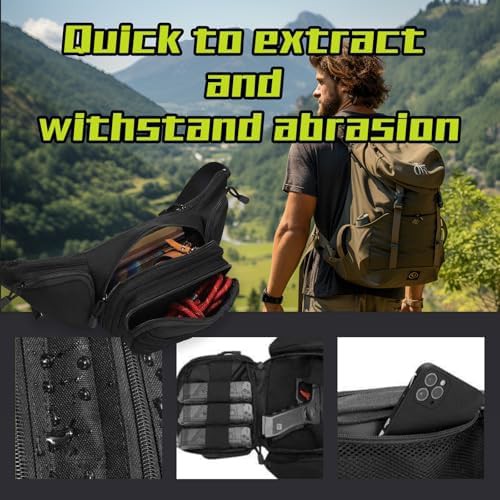 Black 800D oxford tactical fanny pack — photo 5
