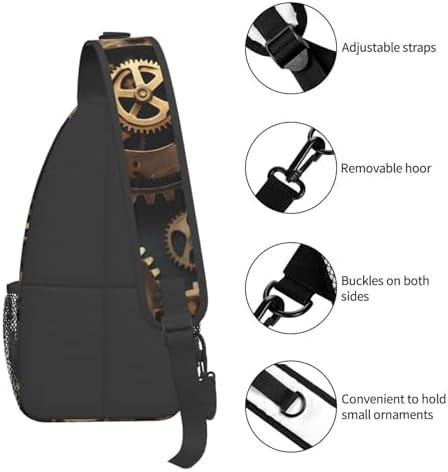 Steampunk gears print casual crossbody bag — photo 5