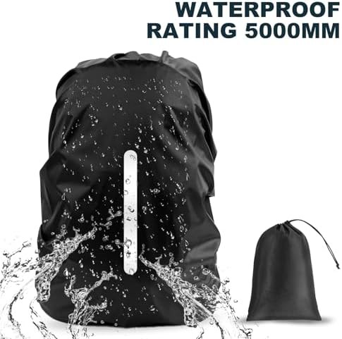 Single black 30L-40L waterproof backpack cover — photo 4