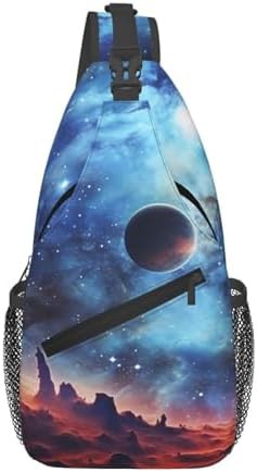 Galaxy space crossbody sling backpack