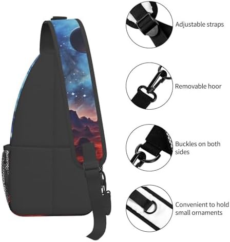 Galaxy space crossbody sling backpack — photo 4