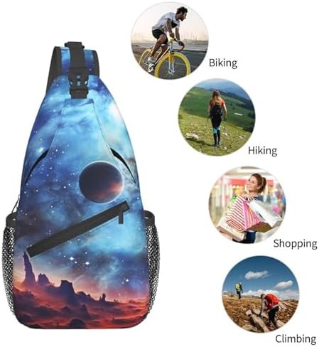 Galaxy space crossbody sling backpack — photo 5