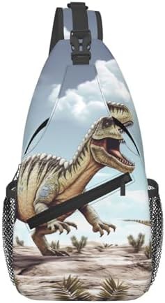 Dinosaur walking crossbody sling backpack