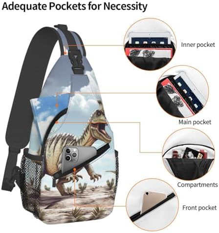 Dinosaur walking crossbody sling backpack — photo 3