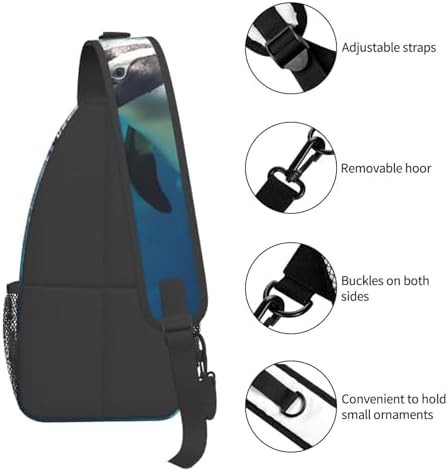 Swimming penguin crossbody sling backpack — photo 4