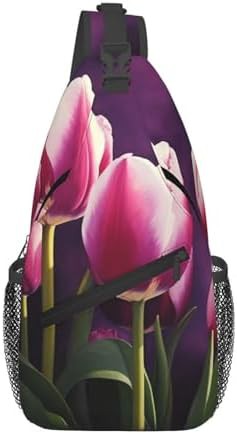 Tulips crossbody sling backpack for travel