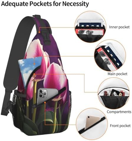 Tulips crossbody sling backpack for travel — photo 3