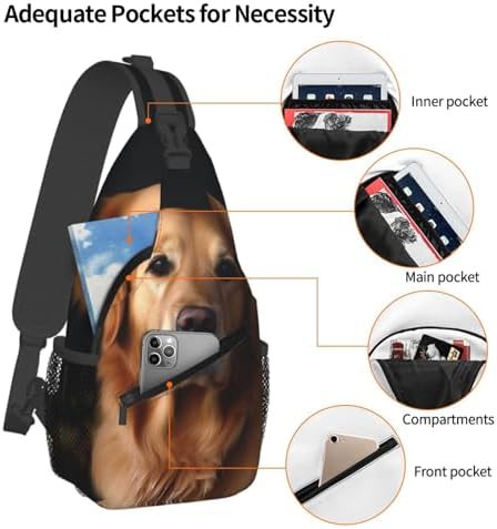 Golden retriever crossbody sling backpack — photo 3