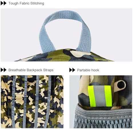 Green camo foldable hiking backpack 20l — photo 3