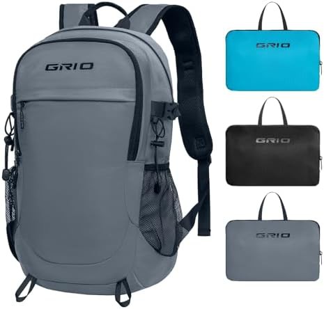 Grey ultralight travel backpack 40 liters