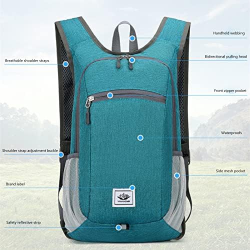 Orange ultralight foldable daypack 15l — photo 5