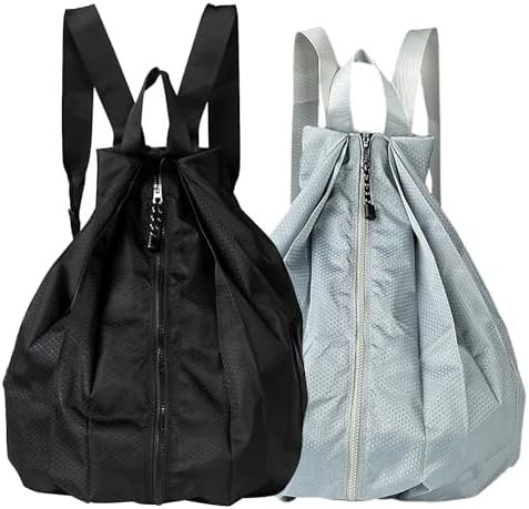 Foldable Casual Gym Backpack Beige Set
