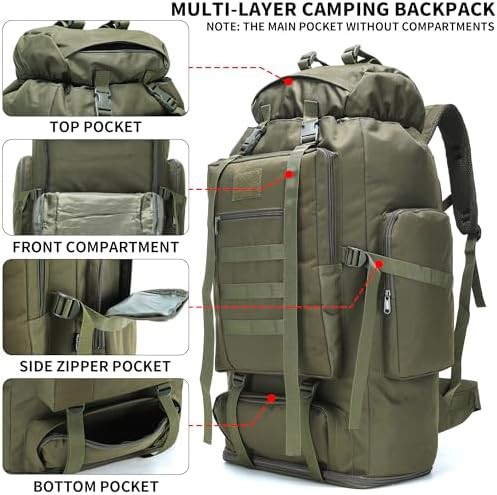 70L tactical molle military rucksack — photo 3